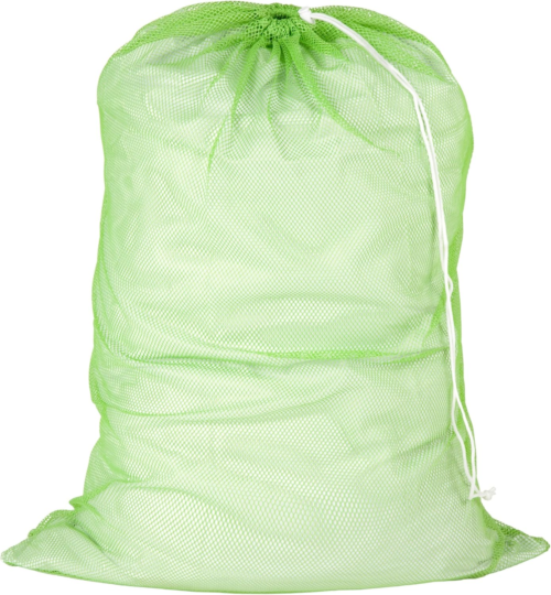 LBG-02810 Mesh Laundry Bag with Drawstring, Neon Green, 25-Inches L X 36-Inches H - Image 2